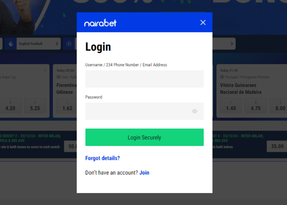NairaBet platform